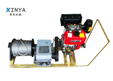 Extracteur simple de treuil de câble de treuil actionné de moteur à essence de tambour de 8 tonnes