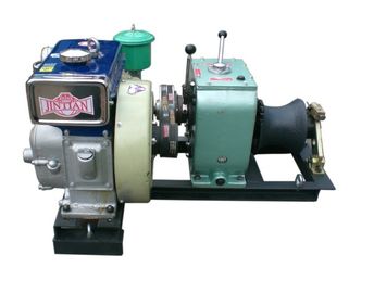 acheter Extracteur de treuil de câble de cabestan avec le moteur 4HP de puissance de moteur diesel online manufacture
