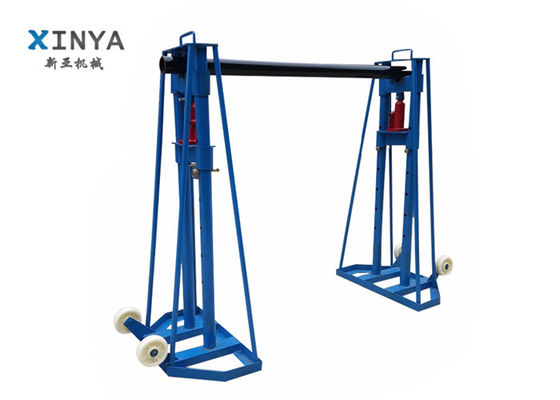 acheter 10T support de bobine de câble hydraulique avec élévation hydraulique et structure en acier lourd pour le support du tambour de câble online manufacture