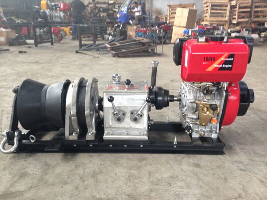 acheter 5 Ton Capacity Diesel-Powered Cable Winch Puller with High-Speed Operation for Transmission Line Installation online manufacture