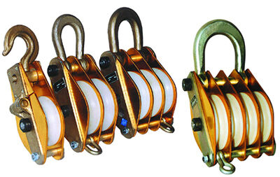 acheter Bloc de poulie à trois roues en alliage d'aluminium de 30 kN pour le tirage et le levage de cordes lourdes online manufacture