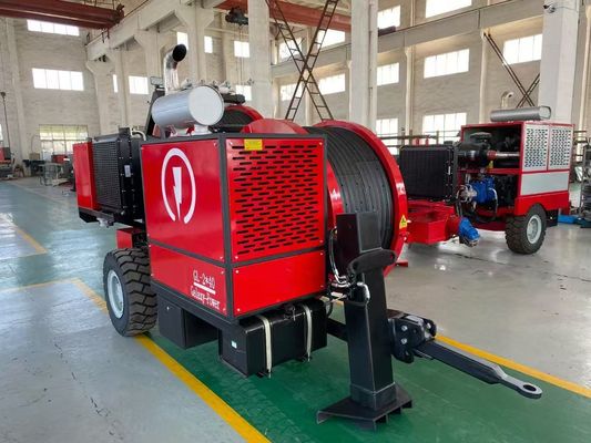 2x40KN Tensionnaire de câble hydraulique Tensionnaire de fil pour la ligne aérienne de câblage