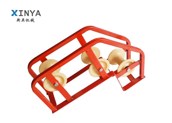 Rouleau d'angle de câble à charge nominale de 10KN avec conception de rouleau en nylon triple pour le tirage de câble résistant à la corrosion et à l'usure